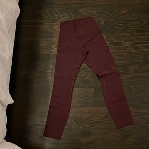 Marroon lulu lemon align leggings